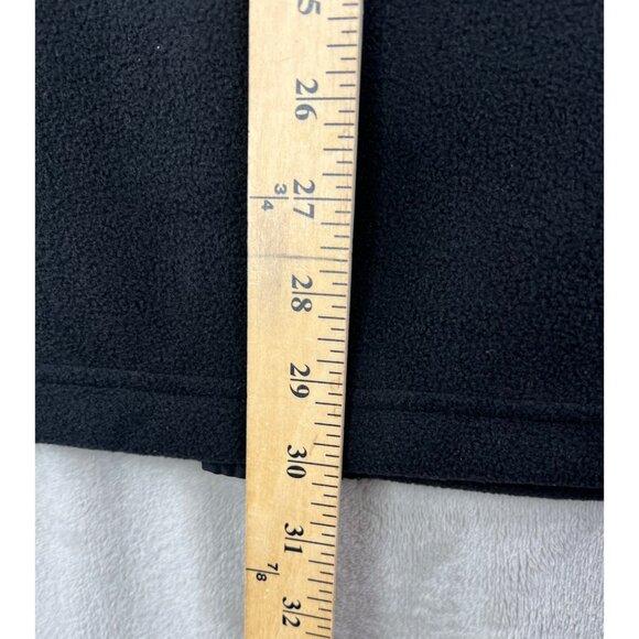 Puma Mens Black Zip-Up Fleece Jacket With Nylon Chest Panel & Logo Size XL - Picture 6 of 14